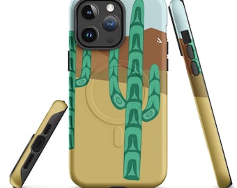 Capa resistente MagSafe® para iPhone® - Cacto Saguaro