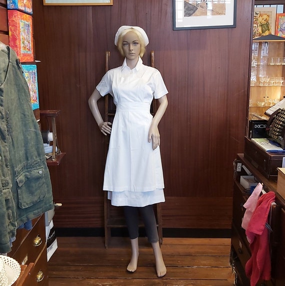 Nurse uniform, 1960s nurse uniform, 5 parts unifor
