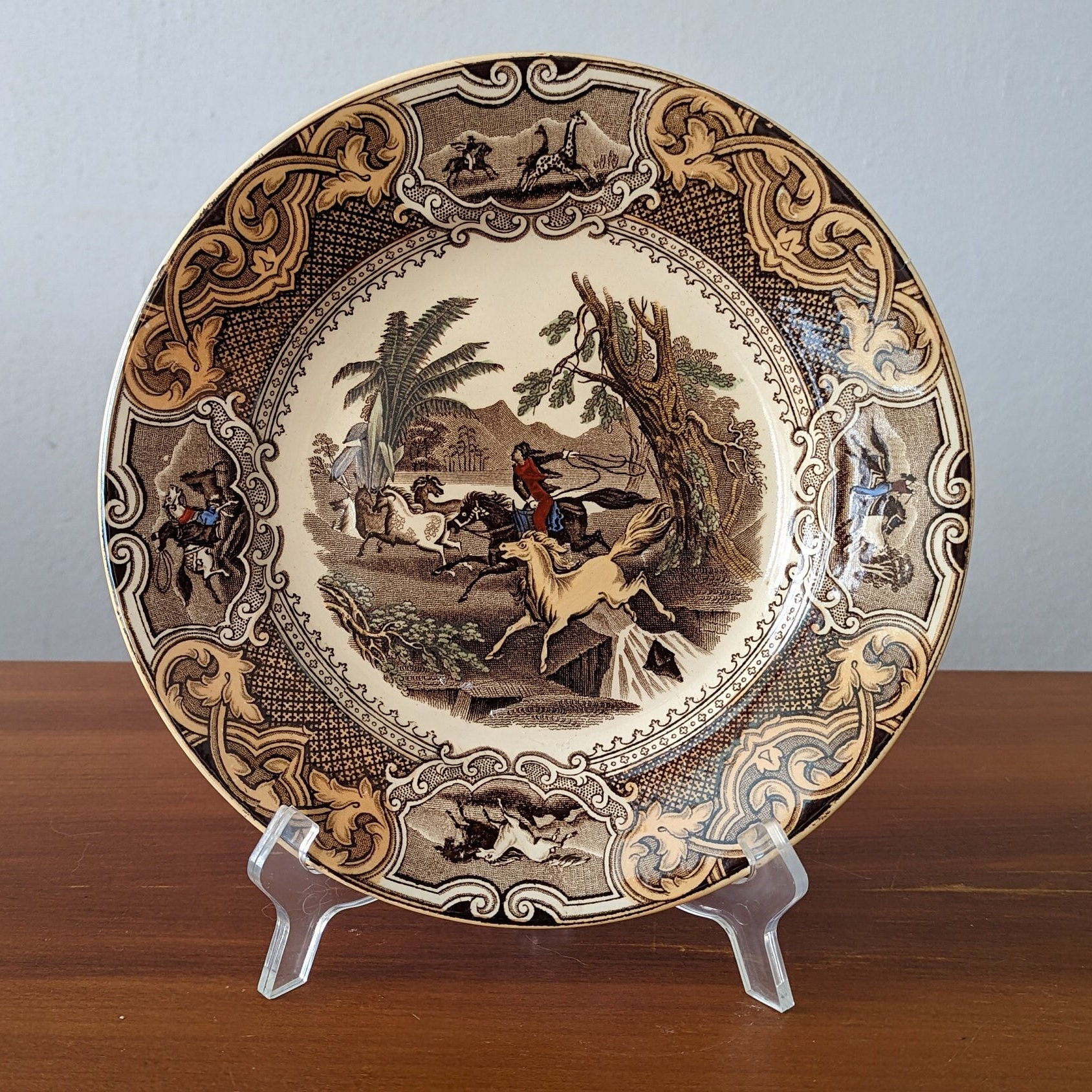 オランダ P.REGOUT MAASTRICHT 染付蛮国舶来絵付皿 5客 オランダ P.REGOUT MAASTRICHT 染付蛮国舶来絵付皿 5客 【公式通販】