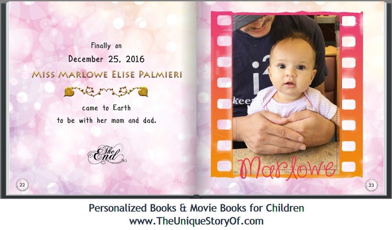 Unique children's personalized movie book & DVD saying child and parents name-Glossy Cover image 3