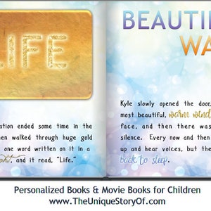 Unique children's personalized movie book & DVD saying child and parents name-Glossy Cover image 5