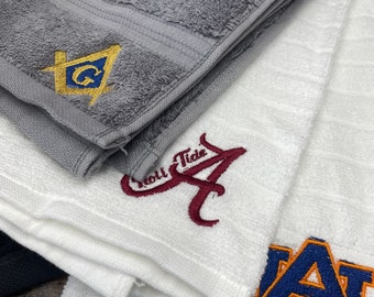 Personalized Cotton Bath Towels – Spa Decor, Custom Monogram,Embroidered