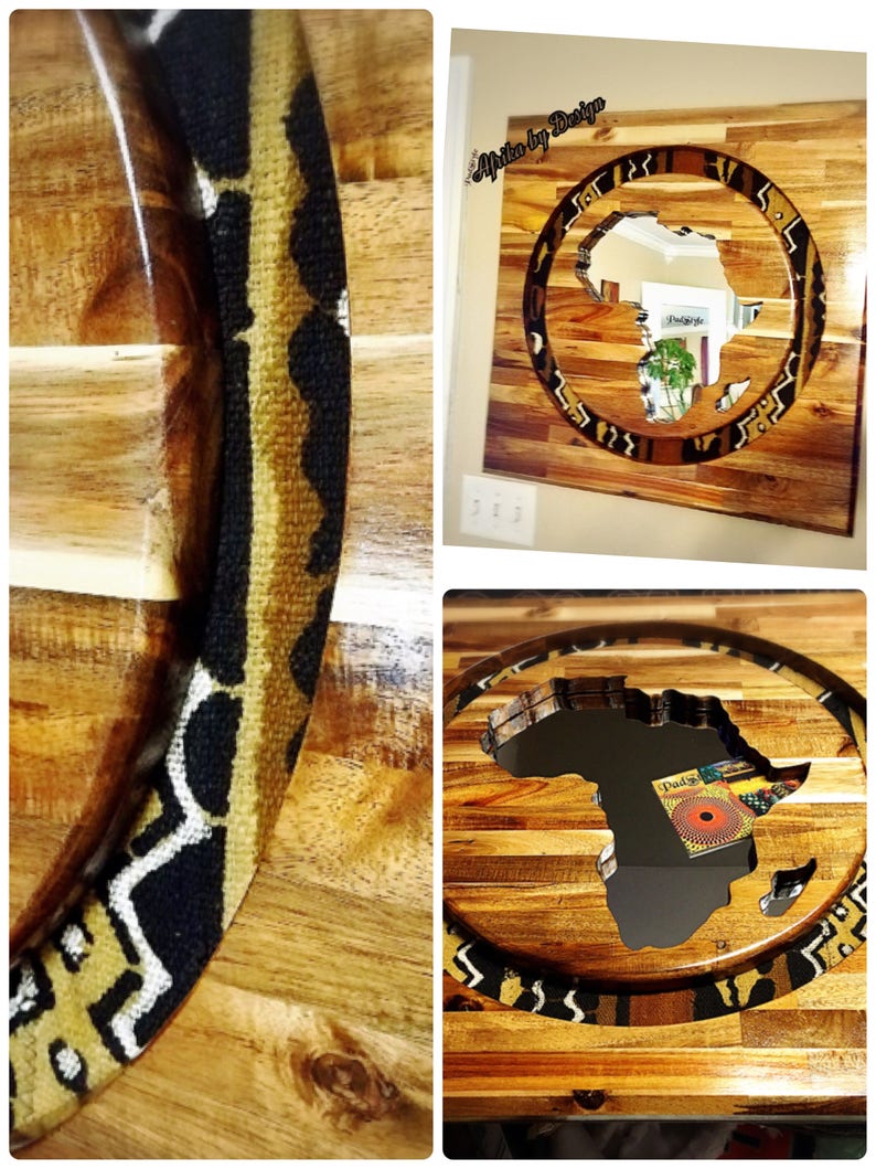 Africa Mirror Custom Mirrors Africa Shape Mirror Home Etsy