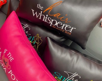 Embroidered “V-Steam“ Pillows/Personalized Pillows/Embroidered Pillows/Custom pillows/image on pillows/logo on pillows/custom bolster pillow