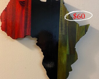 Custom Wood Work/ Africa Wall Plaque/Wood Decor/Wood Art/African Decor/African Art/Black Art/Handmade art/Keda Dye/