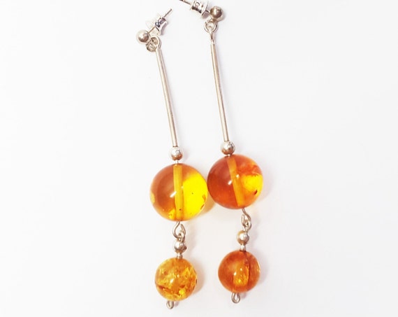 Amber earrings 8g