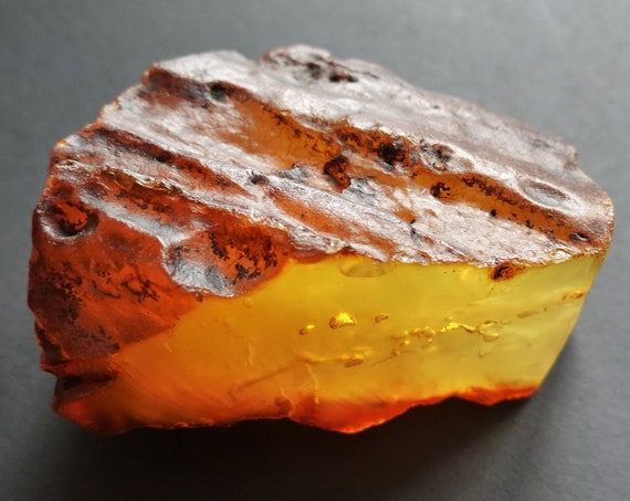 43,7g. Raw Amber Stone, Raw Amber Piece, Untreated Amber Stone, Yellow/Butterscotch Amber
