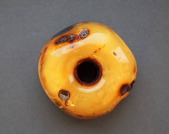 35.7g. Large Amber Donut Pendant, Genuine Amber, Not Pressed Amber