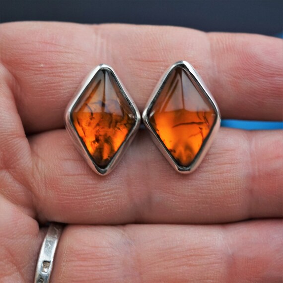 10,2g Cognac Amber Cufflinks, Baltic Amber Cufflinks, Men's Accessories