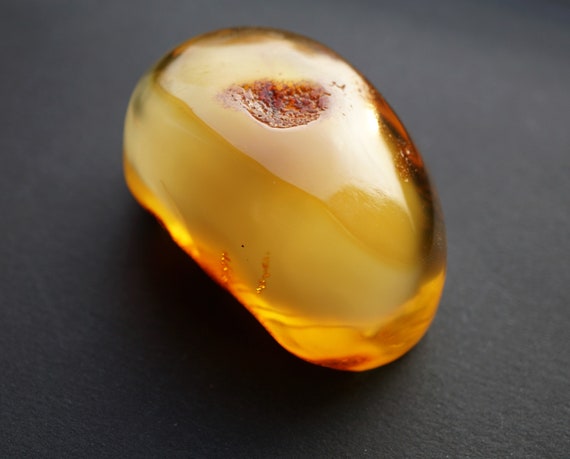 48g Baltic Amber, Amber Stone, Amber Cabochon, Yellow, Butterscotch Amber