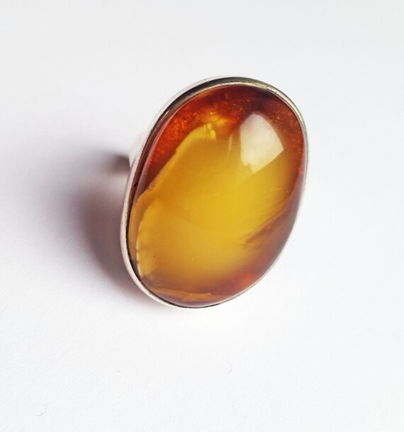 Handmade Baltic amber ring 14g