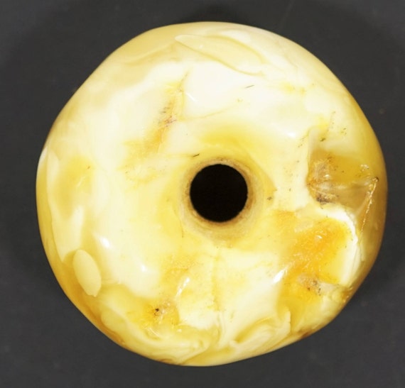 37g. Naturural Amber Donut Pendant, Not Modified Amber, Untreated Amber, Butterscotch Amber Donut Pendant