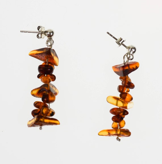 Natural Baltic amber earrings 3,6g