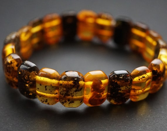 9g Natural Baltic Amber Bracelet, Small Amber Bracelet, Multicolour Amber Bracelet