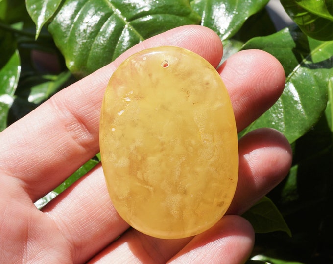12.9g Natural Baltic Amber Pendant, Genuine, Untreated Amber, Not Modified Amber, Solid Amber