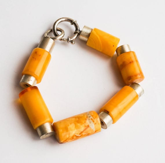 35g Natural Baltic Amber Bracelet, Genuine Amber, Butterscotch Amber Bracelet,
