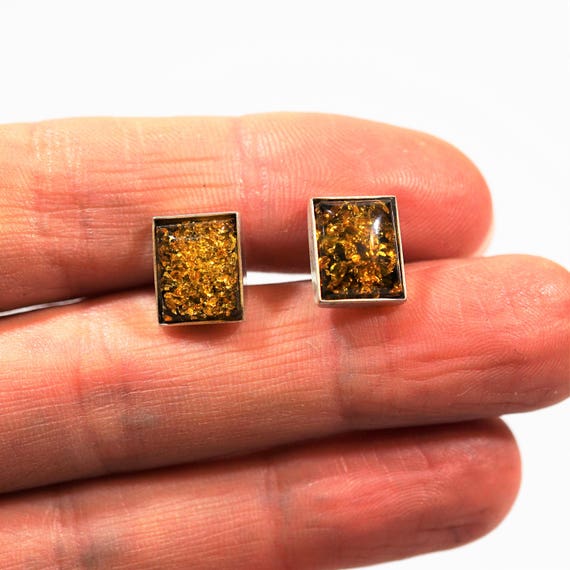 Baltic Amber, sterling silver cufflinks 5g