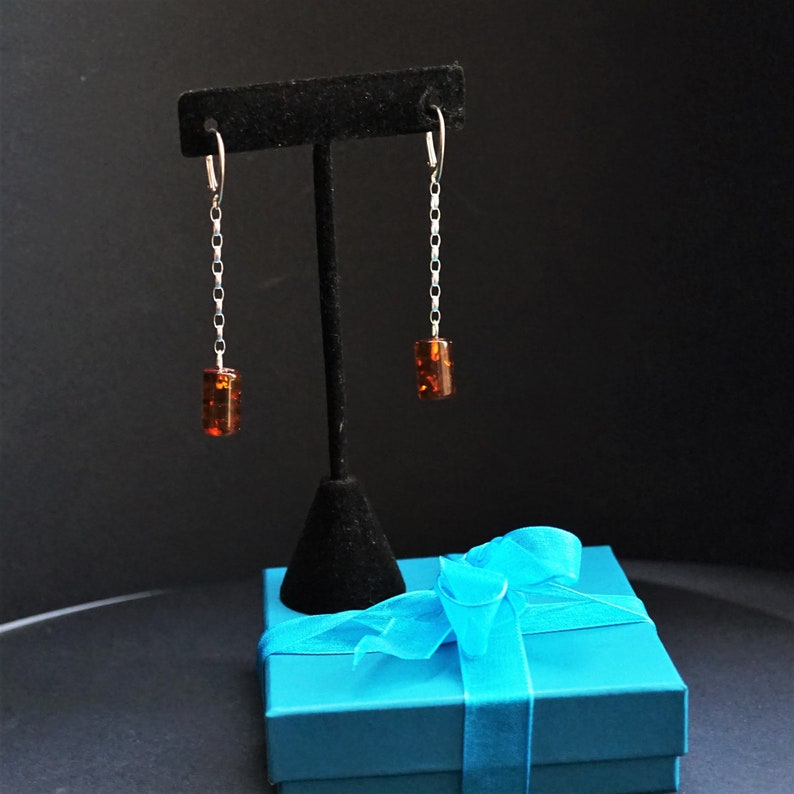 3,4g Natural Baltic amber earrings