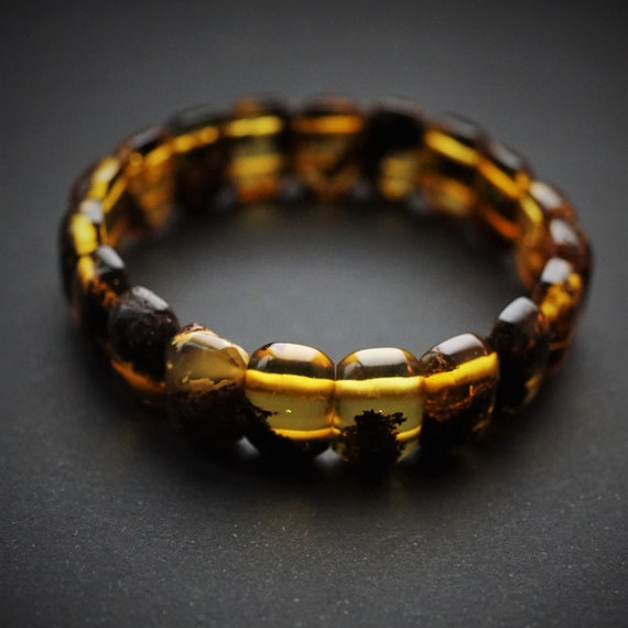11.6. Natural Baltic Amber Bracelet, Amber Inclusion Bracelet, Small Bracelet