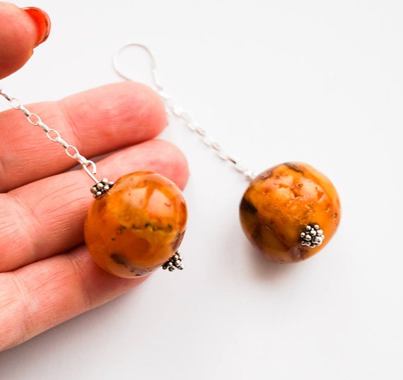 Huge Chic Amber Earrings 20g.