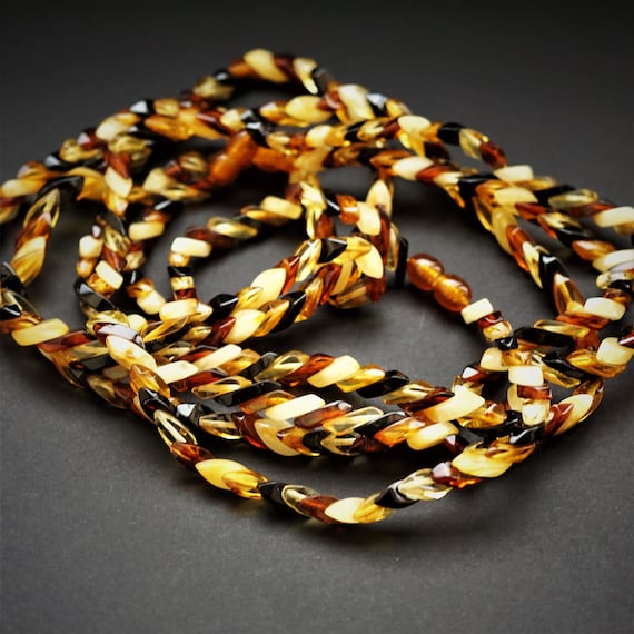 11,3g Multicolour Amber Necklace, Genuine Amber Necklace