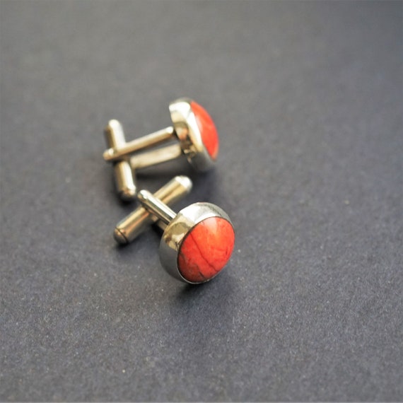 11g Red Jasper Cufflinks, Jasper Cufflinks, Men's Accessories