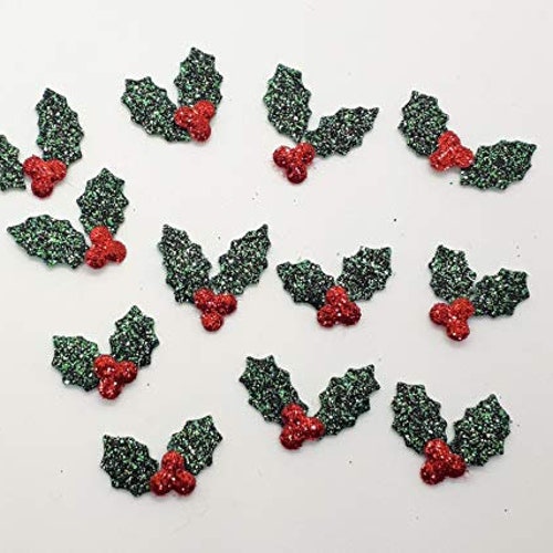 Christmas cut outs card supplies Holly berry cut outs scrapbooking cut outs Christmas Holly, Holly Berry Holly Berry leaf
