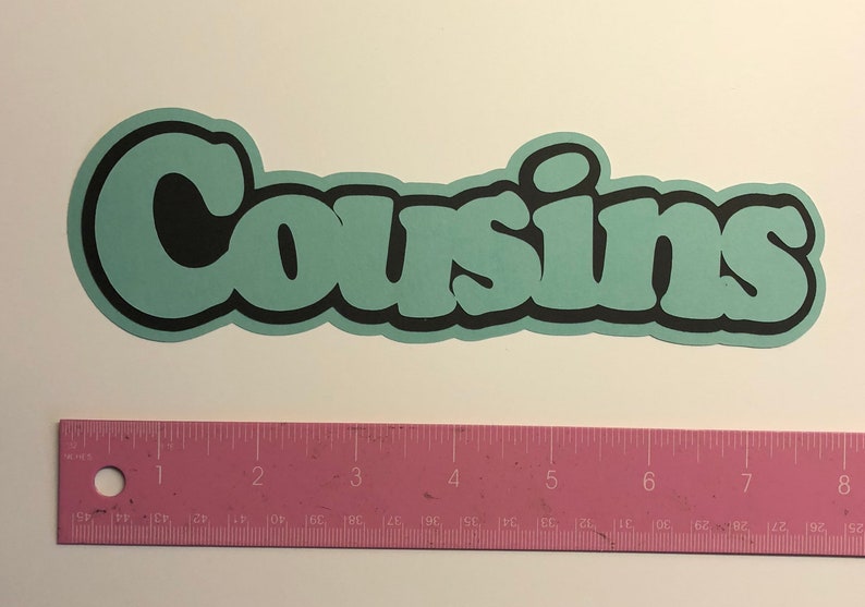 Cousins Scrapbook Title Premade Paper Piecing Etsy
