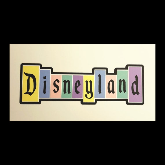Disneyland scrapbook title premade paper Piece | Etsy