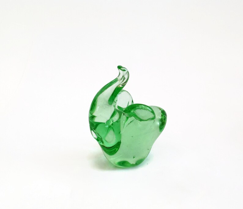 Vintage Elephant Figurine Glass Decor Image 0
