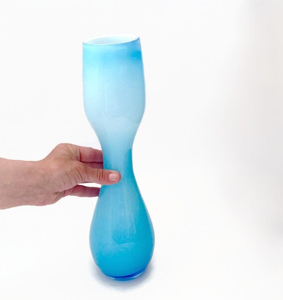 Scandinavian Design Cased Glass Vase Swedish Hourglass Vase Etsy