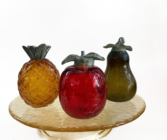 glass fruit decor