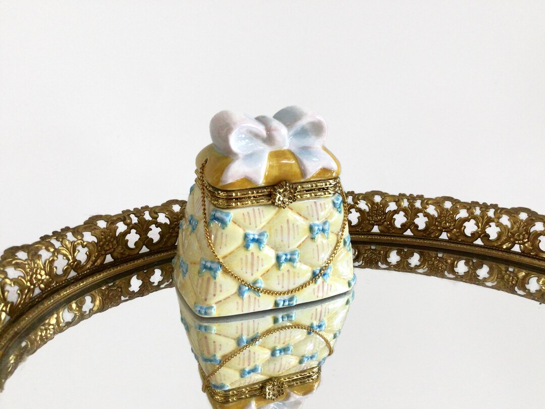 Vintage Purse Enamel Box, Gold Purse Jewelry Box, Treasure Box, Girl Gift Idea, Tooth Fairy Box