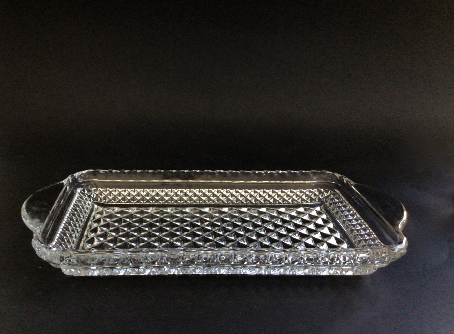 Vintage Glass Vanity Tray Kitchen Tray Display Tray Glass Etsy