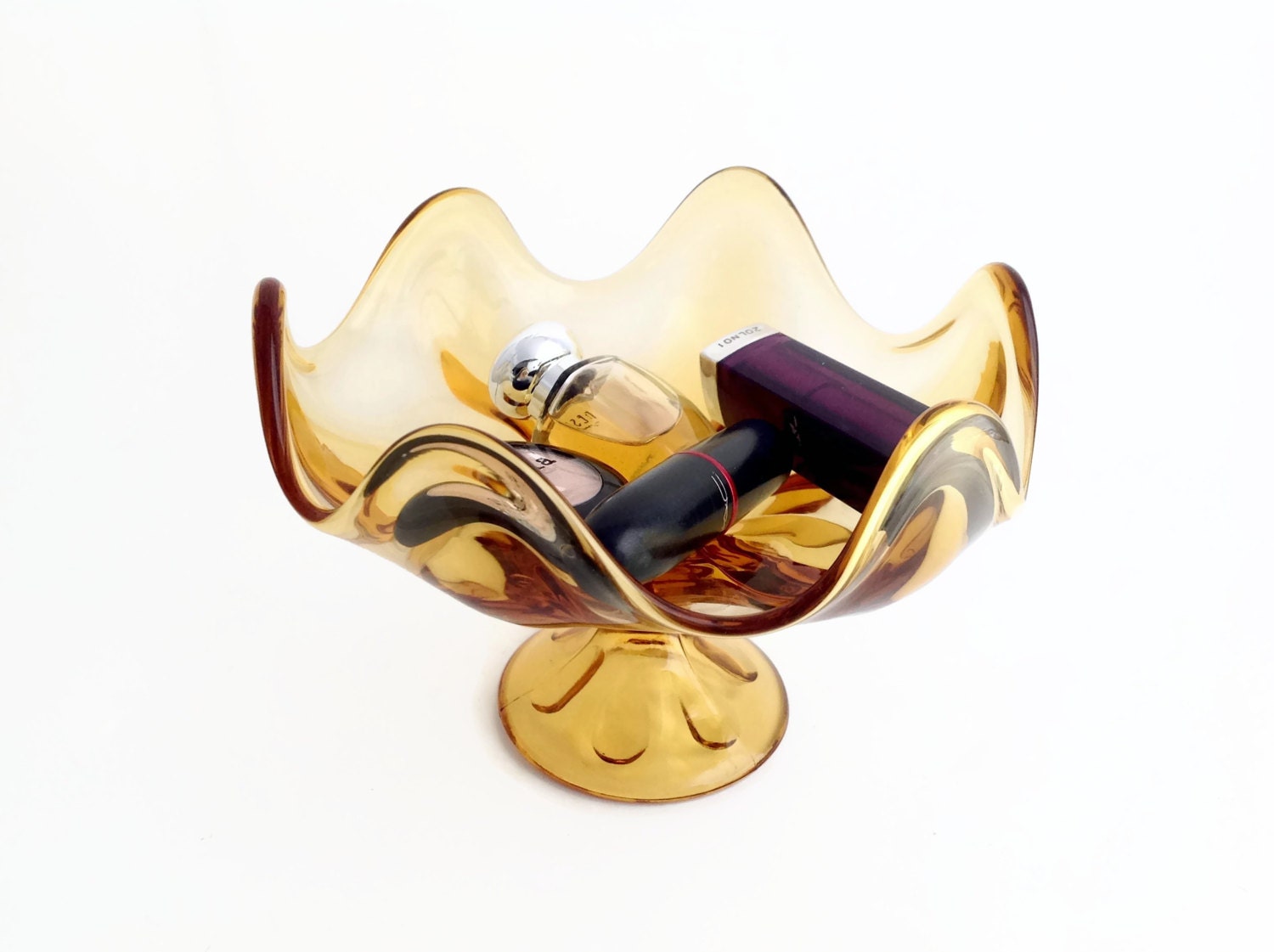 Vintage Viking Art Glass Bowl 1960's Glass Viking Etsy