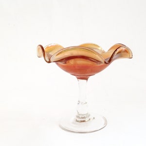 Vintage Marigold Carnival Glass Peach Iridescent Carnival - Etsy