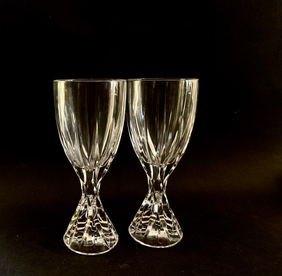 Vintage Wine Glasses Mikasa Horizon Pattern Glasses Fancy Etsy