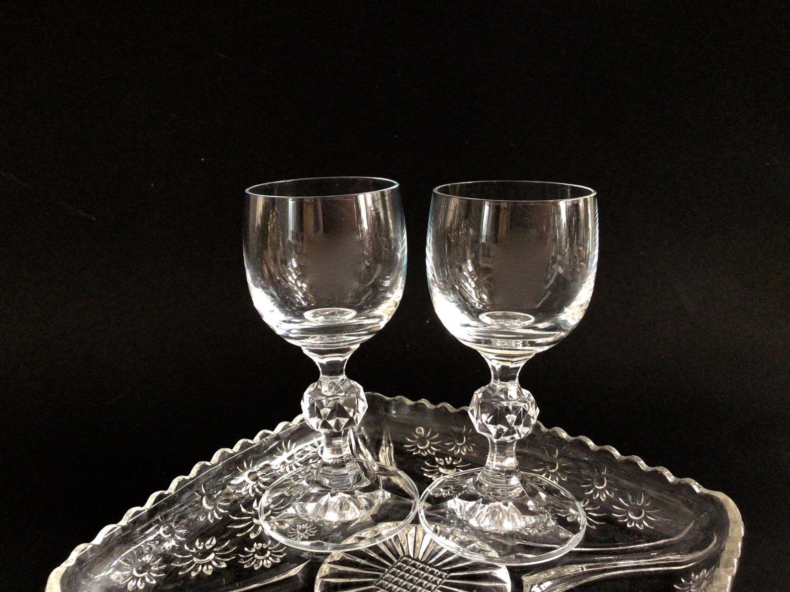 Vintage Fancy Shot Glasses Ball Stem Girl Gift Art Deco Etsy