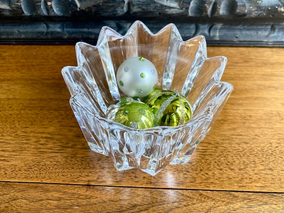 Vintage Orrefors Crystal Fleur Bowl - Signed Swedish Glass - Etsy