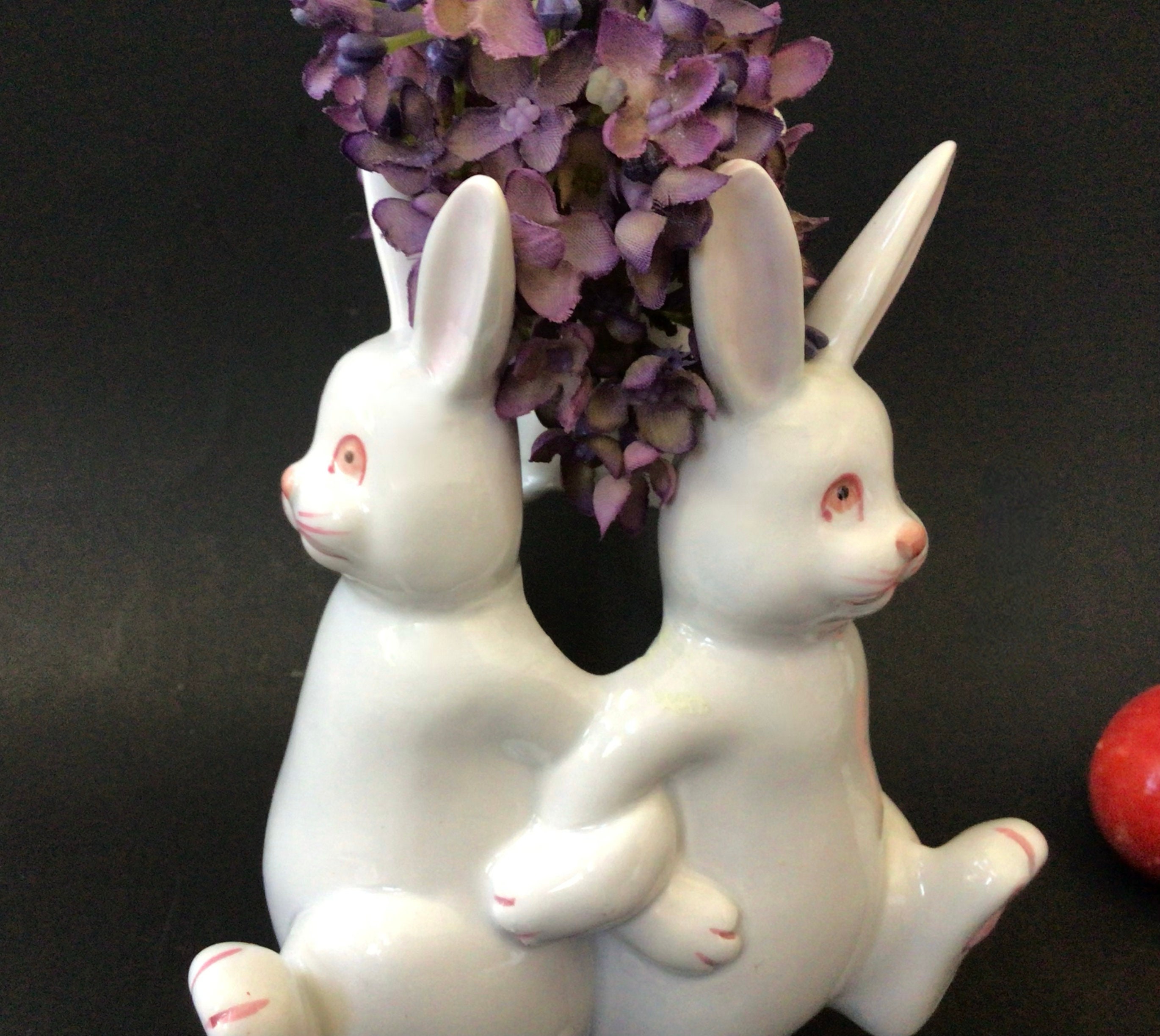 Vintage Fitz and Floyd Easter Bunny Vase Planter 3 Dancing - Etsy España