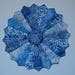 Blue Batik Dresden Plate Table Topper / Blue and White Table Runner / Summer Runner / Ocean Decor / Dresden Plate