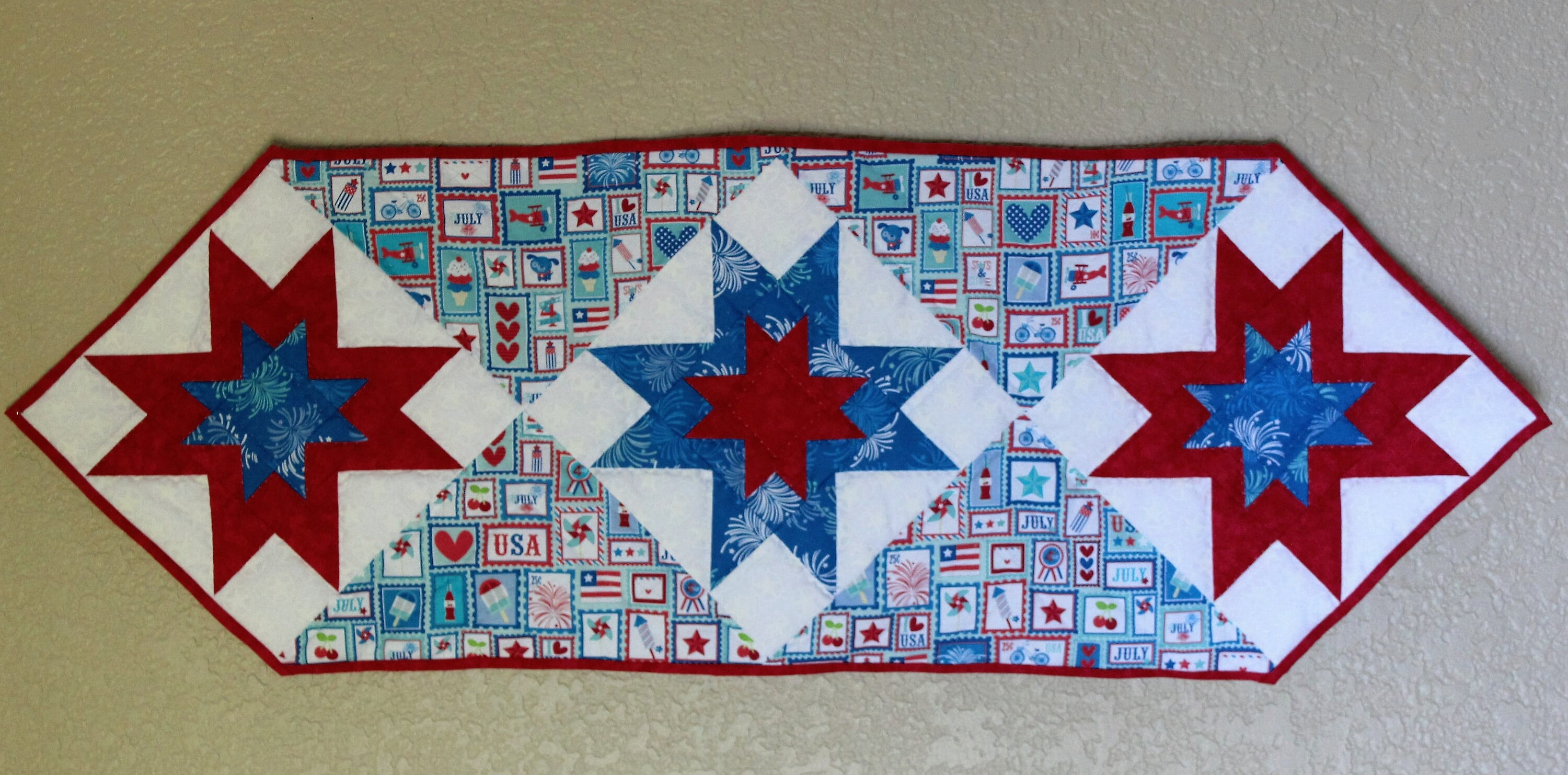 Digital Download Starburst Table Runner Pattern / Instant Etsy