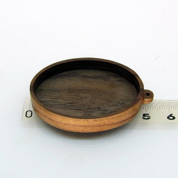 Dark walnut base blank for orgonite necklaces, making pendant, picture frame ,wooden bezels ellipse cup, polished ready do craft Jewelry