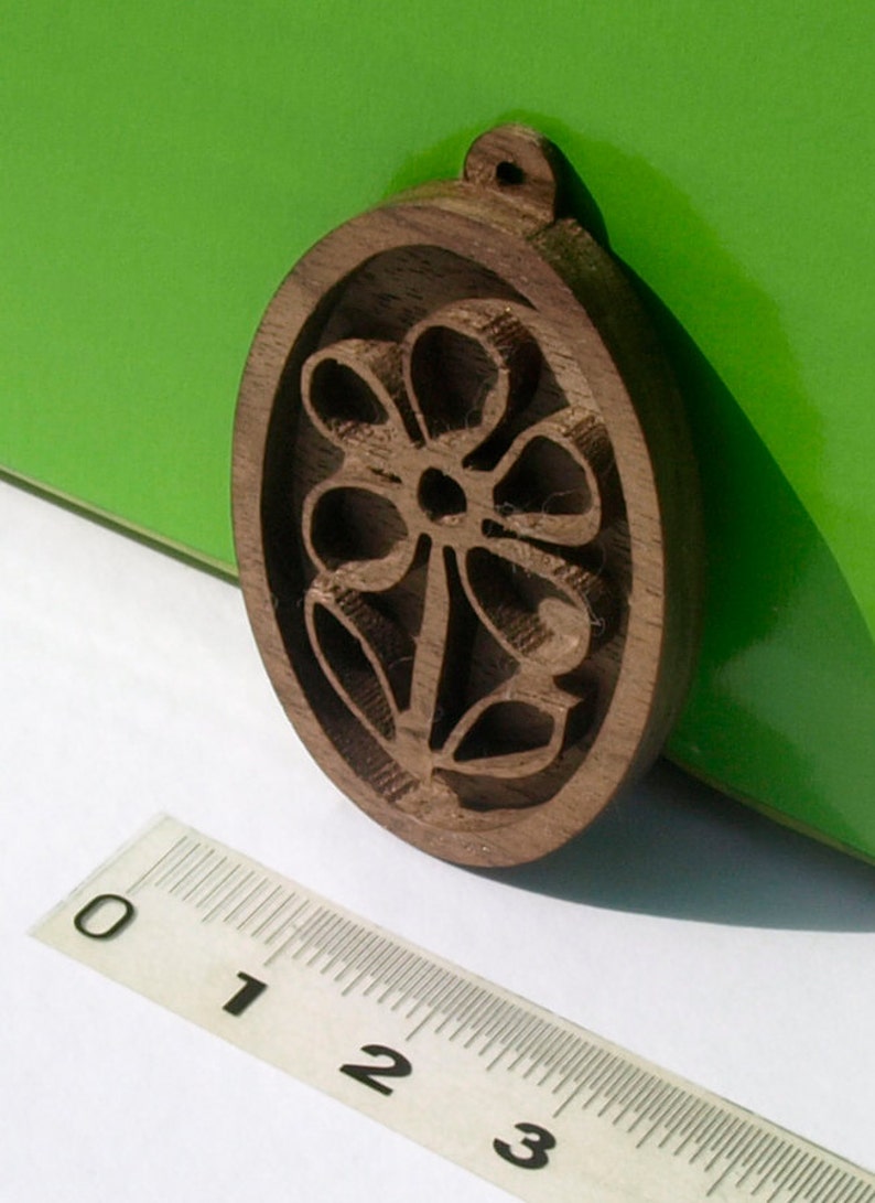 wooden flower pendant trays base blank Wooden Bezel