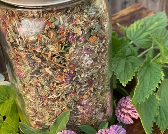 Fertility Celebration Tea   •   Conscious Conception Tea Infusion Blend with Red Clover Blossoms and Raspberry Leaf