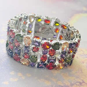 Multi-Size Bracelet, Crystal Bridal Bracelet, Crystal Wedding Bracelet, Rhinestone Bracelet, Cubic Zirconia Statement Bracelet, CZ Bracelet