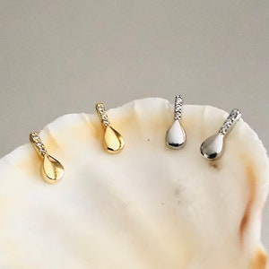 Petites boucles d&#39;oreilles rondes en ZC 8 mm, pendants d&#39;oreilles Tragus, petits cartilages, Puces d&#39;oreilles petit cartilage, pendants d&#39;oreilles en Z CZ