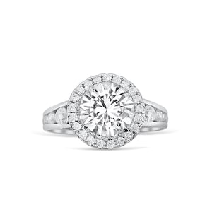 Verlobungsring, Runder Sterling Silber Ring, Sterling Silber Ring, Zirkonia Sterling Silber Ring, Rund klassischer Ring, Ehering