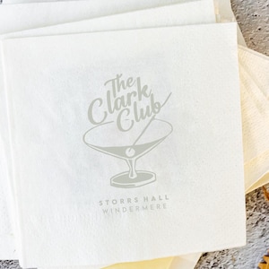 Set of 50 Personalized Napkins / Personalized wedding / Custom napkins / Martini napkins / Cocktail napkins /monogrammed napkins/table decor