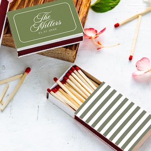 Personalized wedding souvenir for guest / wedding party favors / custom matches / table decor / personalized matches / Matchbook / Matchbox